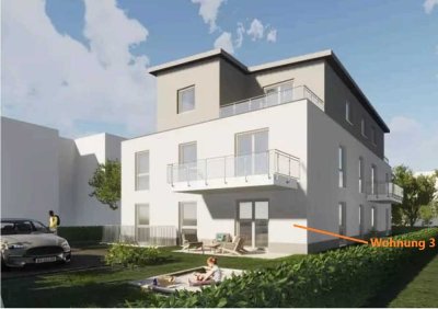 +NEUBAU+ Erstbezug 3-Zimmer-EG-Wohnung mit Terrasse, Garten, möbliert, Einbauküche und Kellerabteil