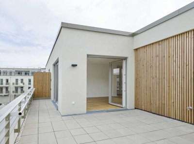 Stilvolle 2-Zimmer-Penthouse mit 30 m² Dachterrasse und Doppelparker!