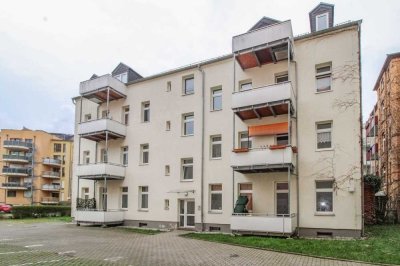 Langfristig vermietete 1-Zimmer-ETW im 2. OG mit Südbalkon in Schlosschemnitz