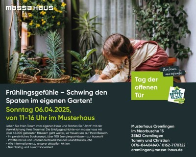 Beim Neubau bis zu 70000€ sparen? Mit Eigenleistung geht das! Sonderberatung Sonntag 23.3. von 11-16