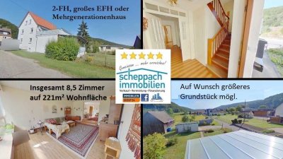 2-Parteienhaus, 8,5-Zimmer (!) auf 221m²