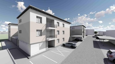 TOP 10: NEUBAU! 3-Zi.-Balkonwohnung inkl. 1 Carport + 1 Stellplatz