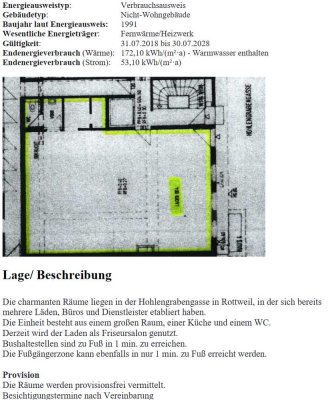 Ladengeschäft z.B. Friseur in Rottweil mit 98 m² Fläche