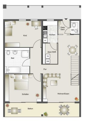 Helle und moderne Maisonette-Wohnung in Niedernhall !!