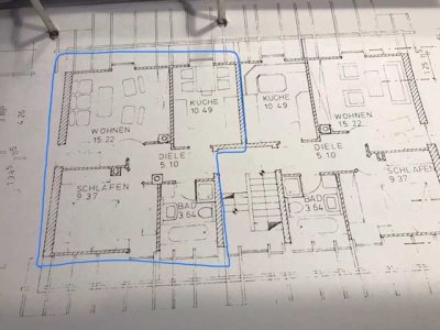 Stilvolle, gepflegte 2-Raum-DG-Wohnung mit EBK in Gaden