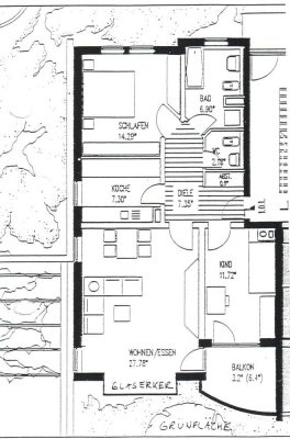 Sehr helle 3-Zimmer-EG-Wohnung KBB in Ingelheim