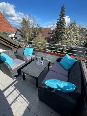 2-Zimmer-Wohnung mit sonniger Dachterrasse und EBK in Filderstadt-Bonlanden in ruhiger Gegend