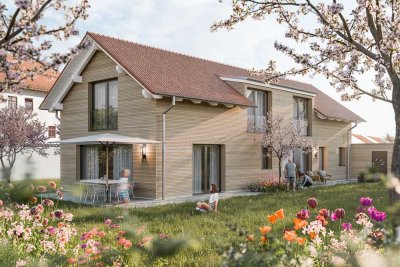 Wohnen am Rotschlössle: Moderne DHH(7B) im Neubau – förderfähig & familienfreundlich