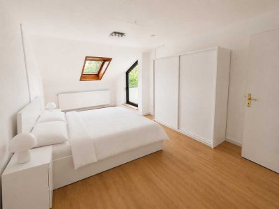 Helle, sanierte 3-Zi DG Wohnung mit Balkon in ruhiger Wohnlage