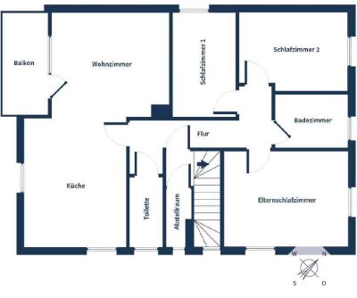 Gepflegte 4-Zimmer Dachgeschosswohnung mit Balkon in Herforst