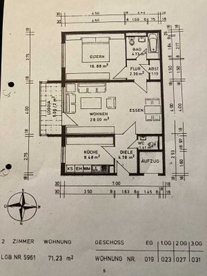 Helle, großzügige 2-Zimmerwohnung in Heddesheim