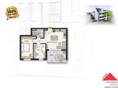 Moderne Neubauwohnung mit 3 Zimmern und Balkon: Hier ist Ihr neues Zuhause!