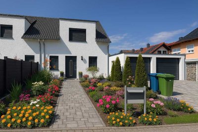 Exklusive KfW 55 DHH: Garten, Keller, Doppelgarage & Top-Ausstattung in Knoglersfreude, Ingolstadt