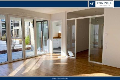 Südstadt - Exklusive Erdgeschosswohnung mit Terrasse und Gartenanteil in neuwertigem Zustand