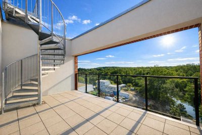 **  Rooftop Terrasse mit Blick in Auwald * Erstbezug *EBK * TG * Wärmepumpen ***