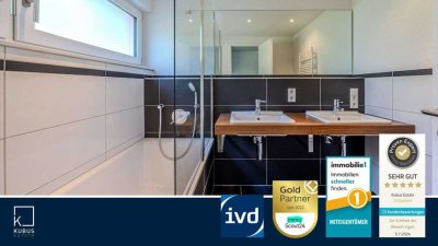 Gartentraum - 3 Zimmer EG Wohnung mit 2 Bädern, Terrasse, Aufzug, Carport und Stellplatz