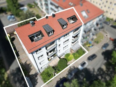 Provisionsfrei! Vermietete 2-Zimmer-DG-Whg. mit Süd-Loggia, Nürnberg Großreuth b Schweinau