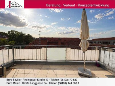 Moderne Eigentumswohnung mit Penthouse-Charakter und großer Dachterrasse in ruhiger Zentrumsla