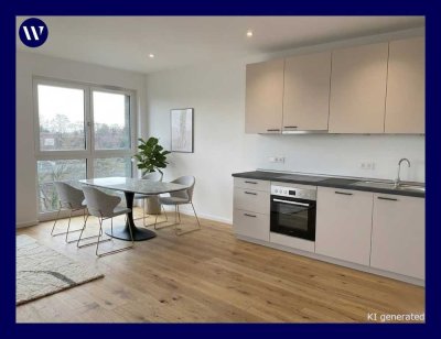 Modernes Wohnglück im Neubau: Lichtdurchflutete 4-Zimmer-Wohnung mit Loggia + Einbauküche