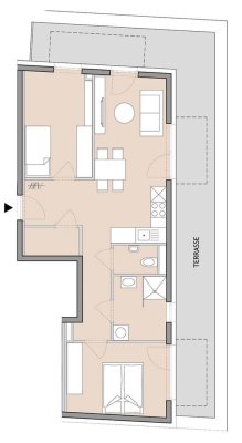 Echtes Penthouse, 3-Zimmer und große umlaufende Terrasse