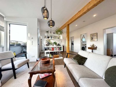 Sanierte 2-Zimmer-Neubauwohnung mit Südwest-Balkon und moderner Einbauküche