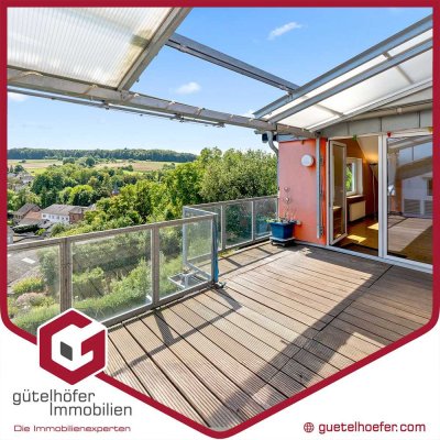 Stilvolle 124m² Dachgeschosswohnung mit Kaminofen, Garage und Dachterrasse in Aussichtslage von Pech