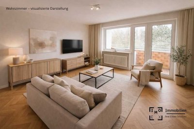 2-Zi.-Wohnung im 5. OG mit West-Loggia inkl. Außenstellplatz in Bogenhausen, bezugsfrei!
