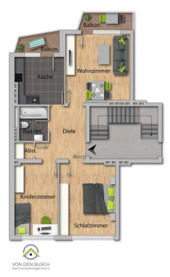 2 Balkone mit Grünblick und perfekter Grundriss in Top-Lage Flingern-Nord, Garage möglich