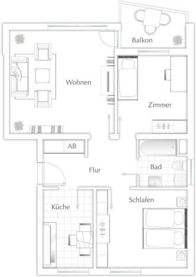 Ihr neues Zuhause! 3 Zimmer mit Balkon in Audinähe!