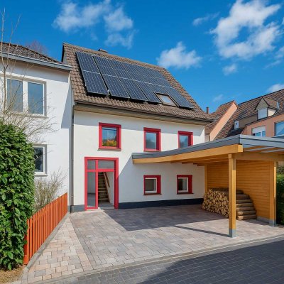 Idyllische Doppelhaushälfte in Top-Lage in Ruit mit großem Garten und Carport!
