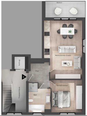 Neuwertige Wohnung mit zwei Zimmern und Balkon in Fürstenfeldbruck
