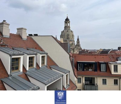 Maisonettewohnung mit Dachterrasse, Balkon und Kamin! Blick auf die Frauenkirche!