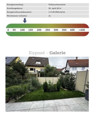 Etagenwohnung Garten Terrasse und Balkon