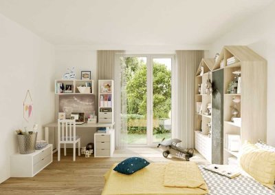 3-Zi.-EG-Wohnung, große Terrasse, Gartenanteil