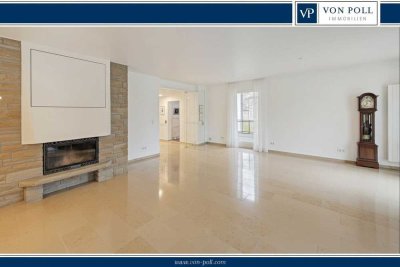 Elegante Etagenwohnung mit Kamin, Sauna und Doppelgarage in grüner Lage