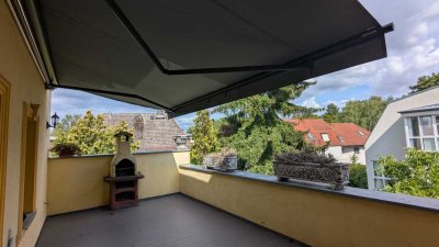 4,5 helle Zimmer mit Dachterrasse ins Grüne, 2 Bäder Anfragen bitte NUR per Mail!