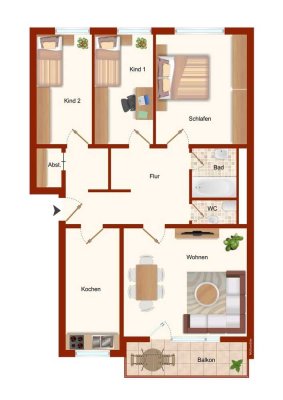 4 Zimmer Wohnung