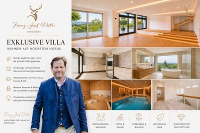 XXL Villa über den Dächern Würzburgs mit Mainblick, Pool, Sauna, Weitblick