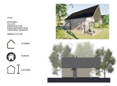 PELLHAUS by PELL ARCHITEKTEN, XS, Massiv- oder Holzbauweise, 70 QM, ab: