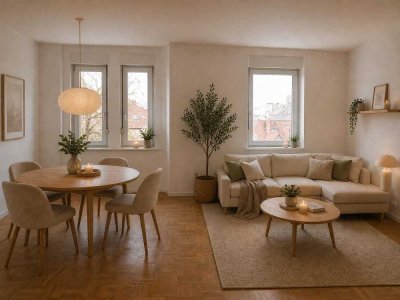 Stilvoll sanierte 2-Zimmer-Altbauwohnung in zentraler Lage