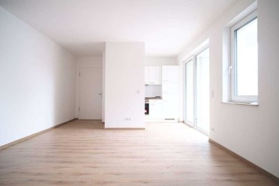 Wohnen im Neubau: Hochwertige 2-Zi-Wohnung mit Balkon, Einbauküche u Badew. in NeustadtNeuschönefeld