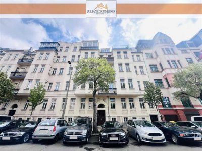 Wohnen & Leben in der Südvorstadt - Schöne 4-Raum-Wohnung mit Balkon,2 Bädern,Parkett&Kaminanschluss