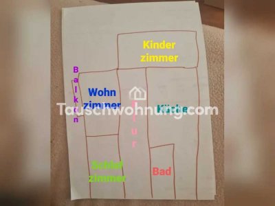 Tauschwohnung: Tausche 3 Raumwohnung gegen größere 3 Raumwohnung