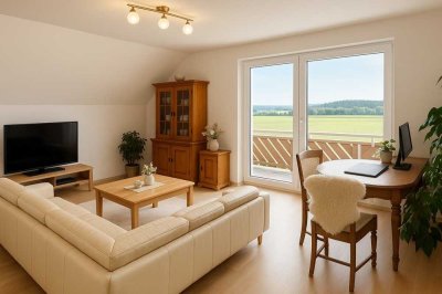 Komfortables Wohnen im Grünen: Helle 3,5-Zimmer-Dachgeschosswohnung mit schönem Balkon