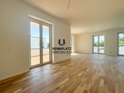 BK1-08 | Neubau. Lichtdurchflutete 3-Zimmer-Wohnung mit Süd-Balkon im Regensburger-Westen.