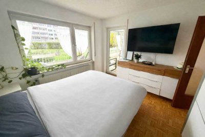 Möblierte 3,5-Zimmer-Wohnung mit Balkon, großer Terrasse und TG-Stellplatz in Freiburg-Betzenhausen