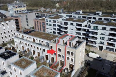 - Wohnen in Traumlage -
Roof-Top-Townhouse in unmittelbarer Donaunähe im Marina Quartier