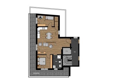 Moderne 3-Zimmer Neubauwohnung mit großem Balkon und A+ Energieeffizienz