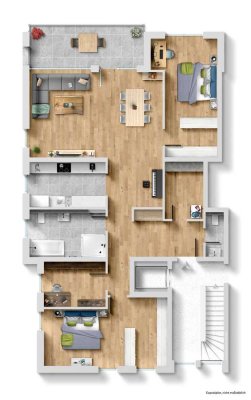 Moderne Obergeschoss Wohnung am Godelsberg - PROVISIONSFREI