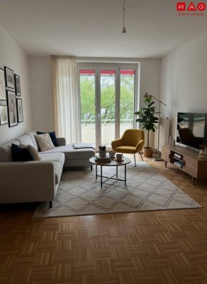 Herbstspaziergänge an der Traun & Shopping ums Eck – 2-Zimmer-Wohnung inkl. Loggia nähe IKEA & Haid Center! Ab 01. November 2025!